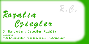 rozalia cziegler business card